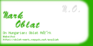 mark oblat business card